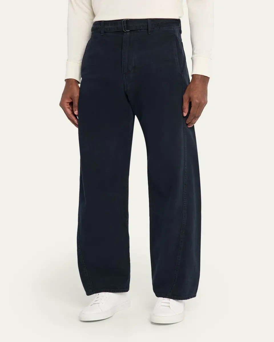 The Seven Continents Men's Cotton Barrel-Leg Jeans | Thumbnail 4