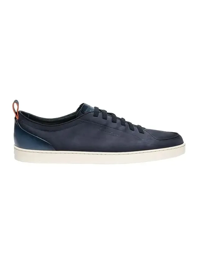 Santoni Men's Off Duty Burnished Suede Low-Top Sneakers