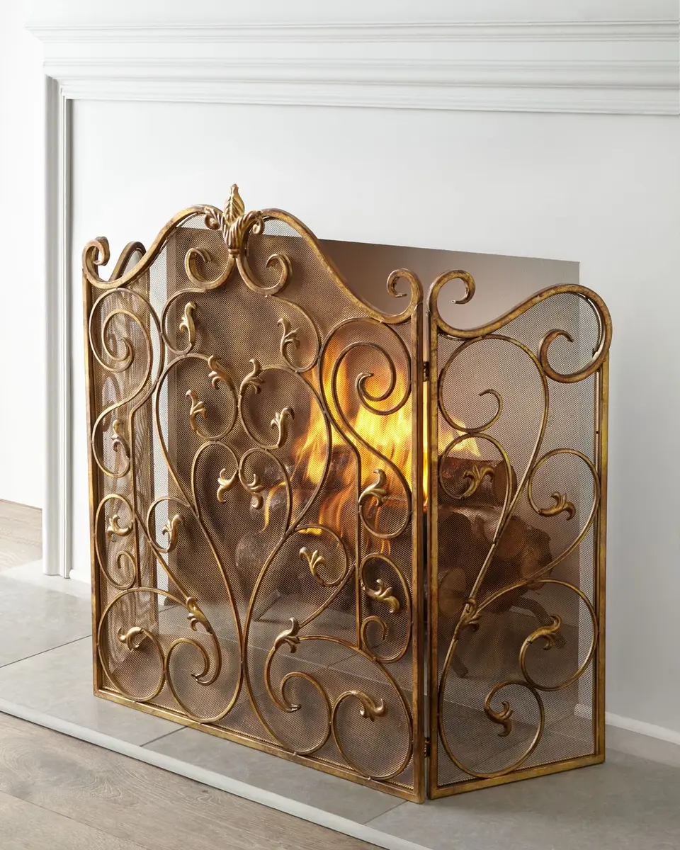 Old World Design Vivienne Fireplace Screen