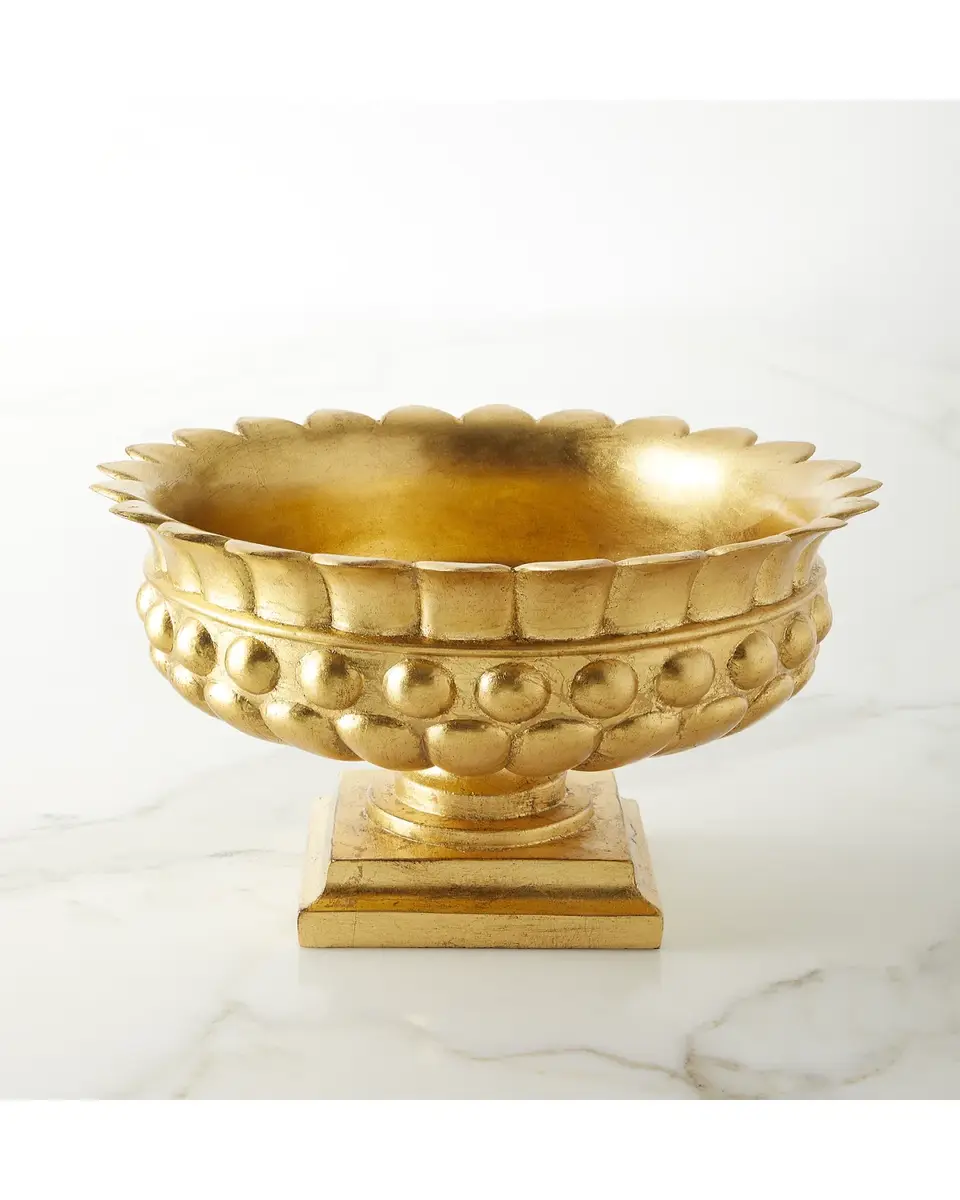 Old World Design Gold Leaf Pompeii Bowl | Thumbnail 2 Old World Design Gold Leaf Pompeii Bowl | Thumbnail 2