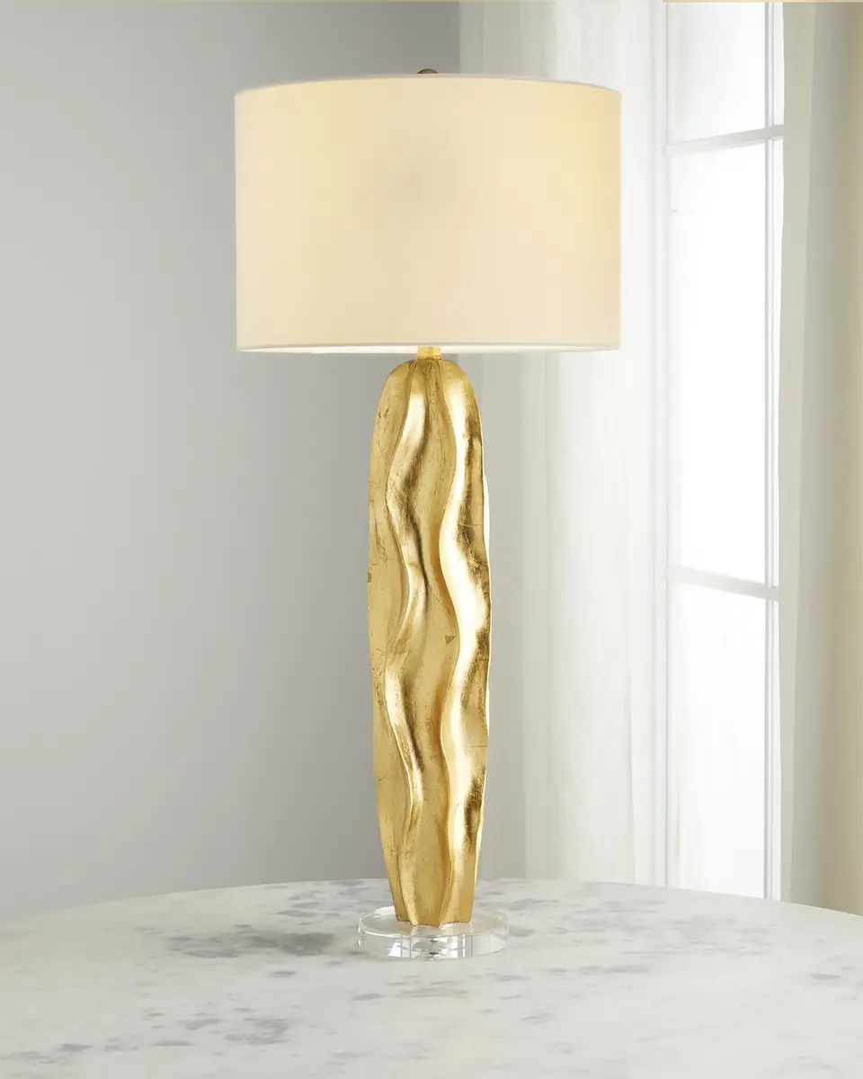 Old World Design Stanton Wave 37" Gold Leaf Buffet Lamp | Thumbnail 2 Old World Design Stanton Wave 37" Gold Leaf Buffet Lamp | Thumbnail 2