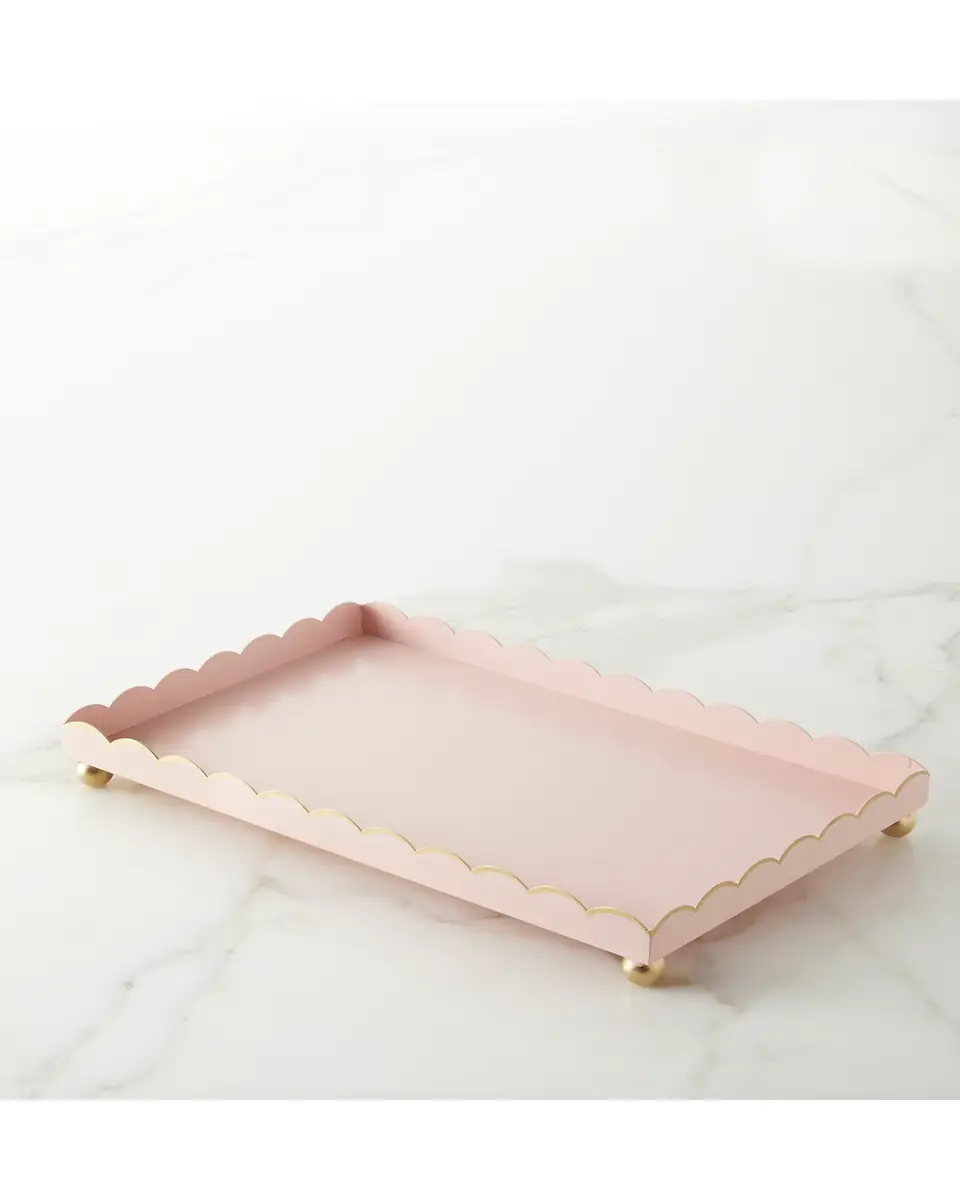 Old World Design Eloise Rectangular White & Gold Tray | Thumbnail 2 Old World Design Eloise Rectangular White & Gold Tray | Thumbnail 2