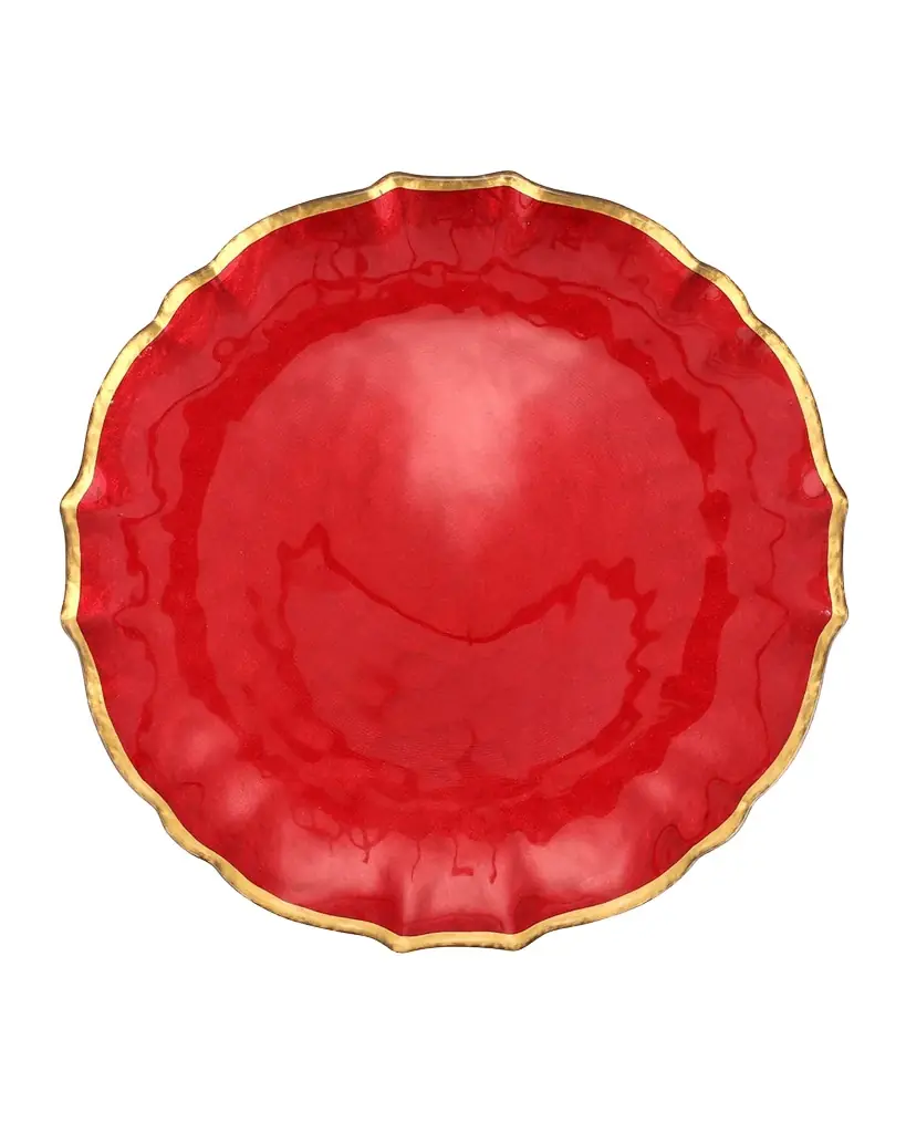 Vietri Baroque Glass Dinner Plate | Image 1 Vietri Baroque Glass Dinner Plate | Image 1