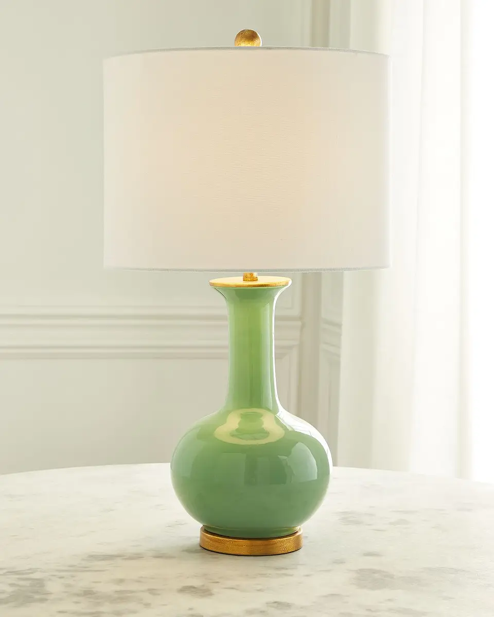 Old World Design Sylvie Green Ceramic Table Lamp | Thumbnail 2 Old World Design Sylvie Green Ceramic Table Lamp | Thumbnail 2
