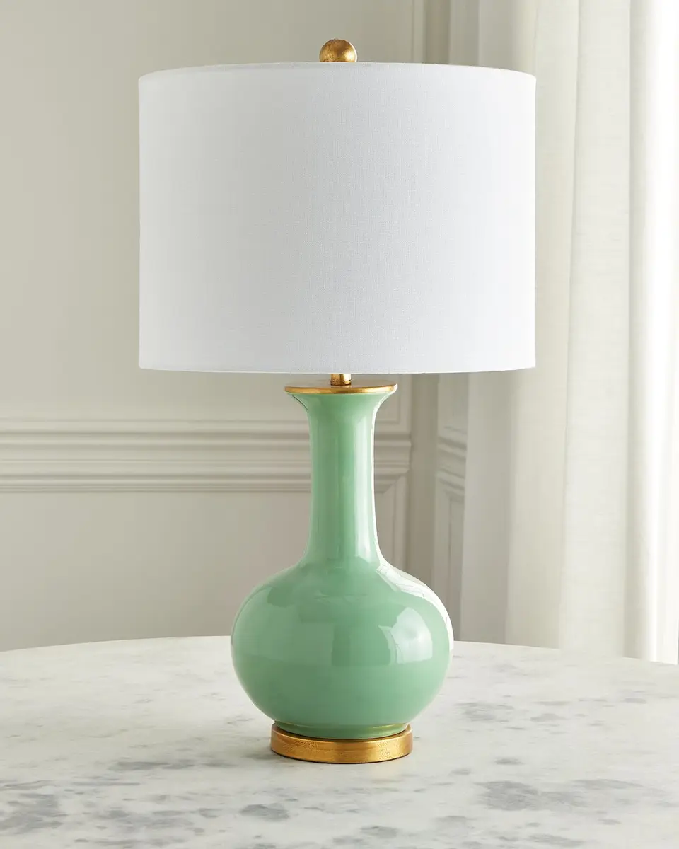 Old World Design Sylvie Green Ceramic Table Lamp