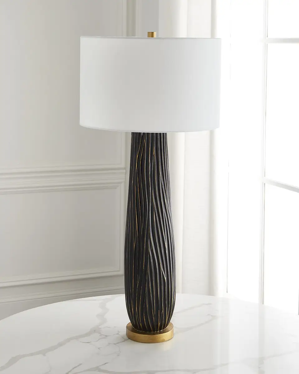 Old World Design Heritage Buffet Lamp With Golden Accents | Image 1 Old World Design Heritage Buffet Lamp With Golden Accents | Image 1