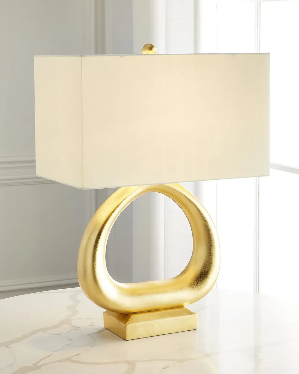 Old World Design Cecile 28" Gold Leaf Table Lamp | Thumbnail 2 Old World Design Cecile 28" Gold Leaf Table Lamp | Thumbnail 2