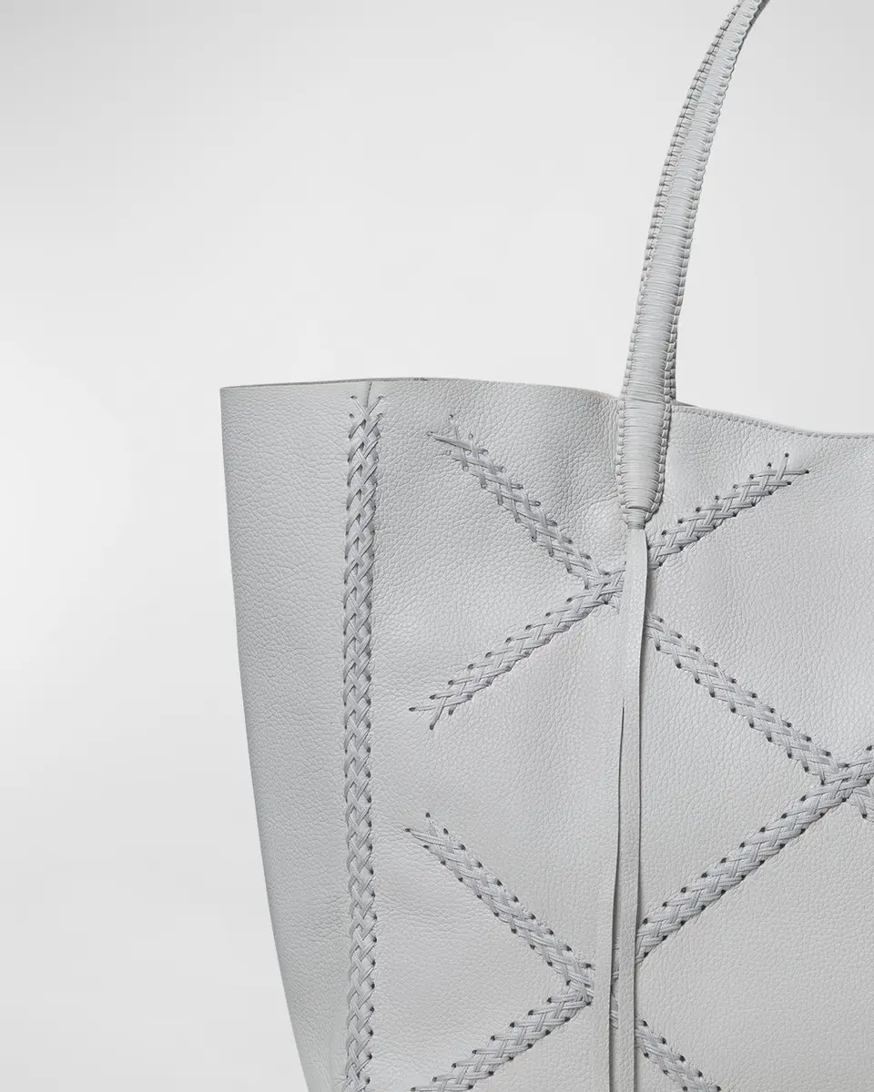 Callista Crisscross Grain Leather Tote Bag | Thumbnail 2