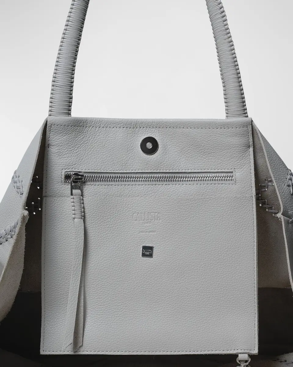 Callista Crisscross Grain Leather Tote Bag | Image 1 Callista Crisscross Grain Leather Tote Bag | Image 1