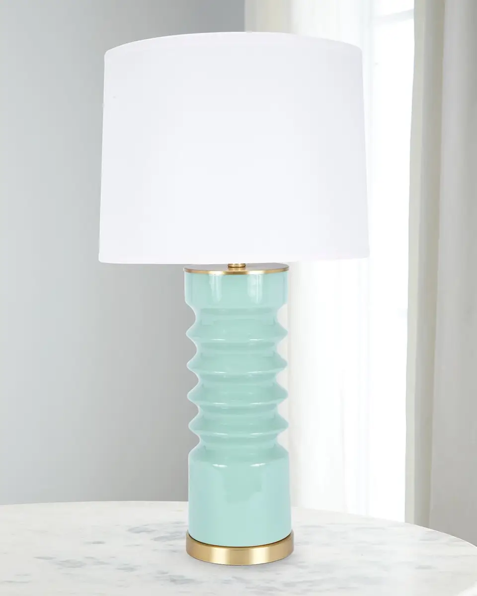 Old World Design Lennon Celadon Ceramic Table Lamp | Thumbnail 2