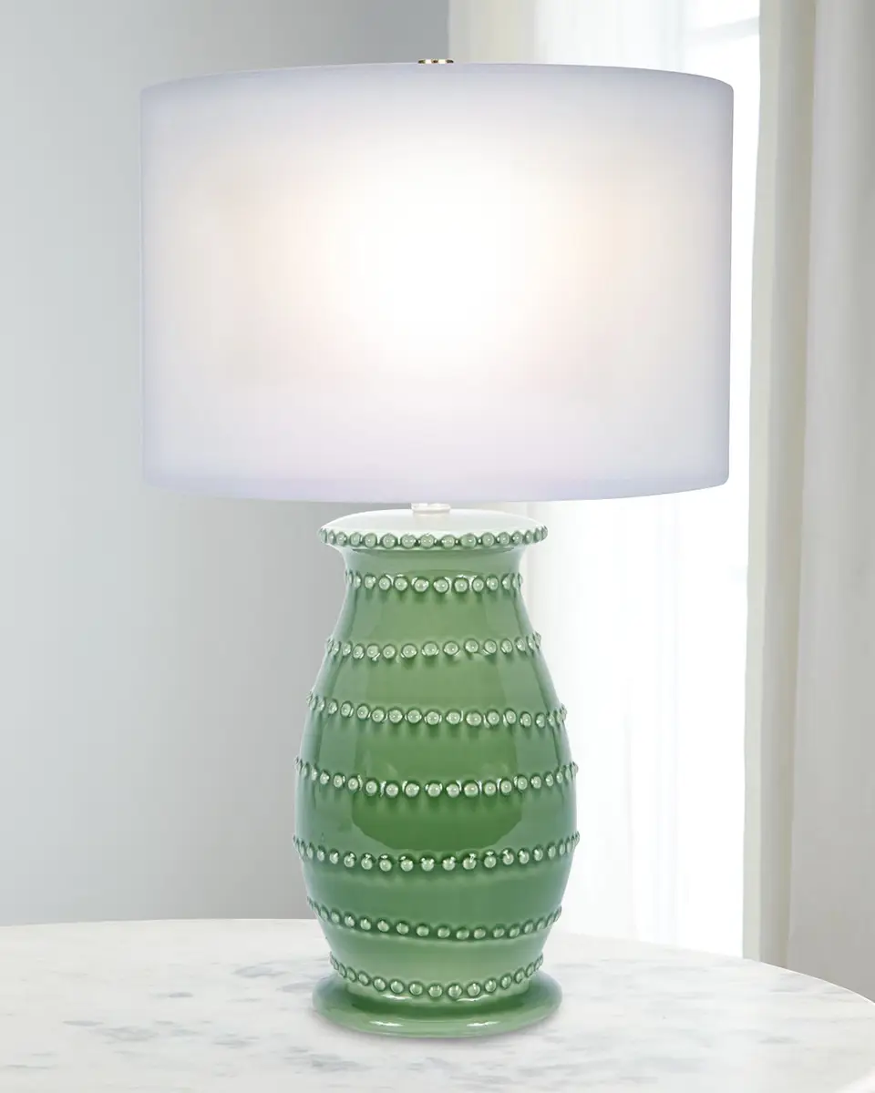 Old World Design Caleb Green Ceramic Table Lamp