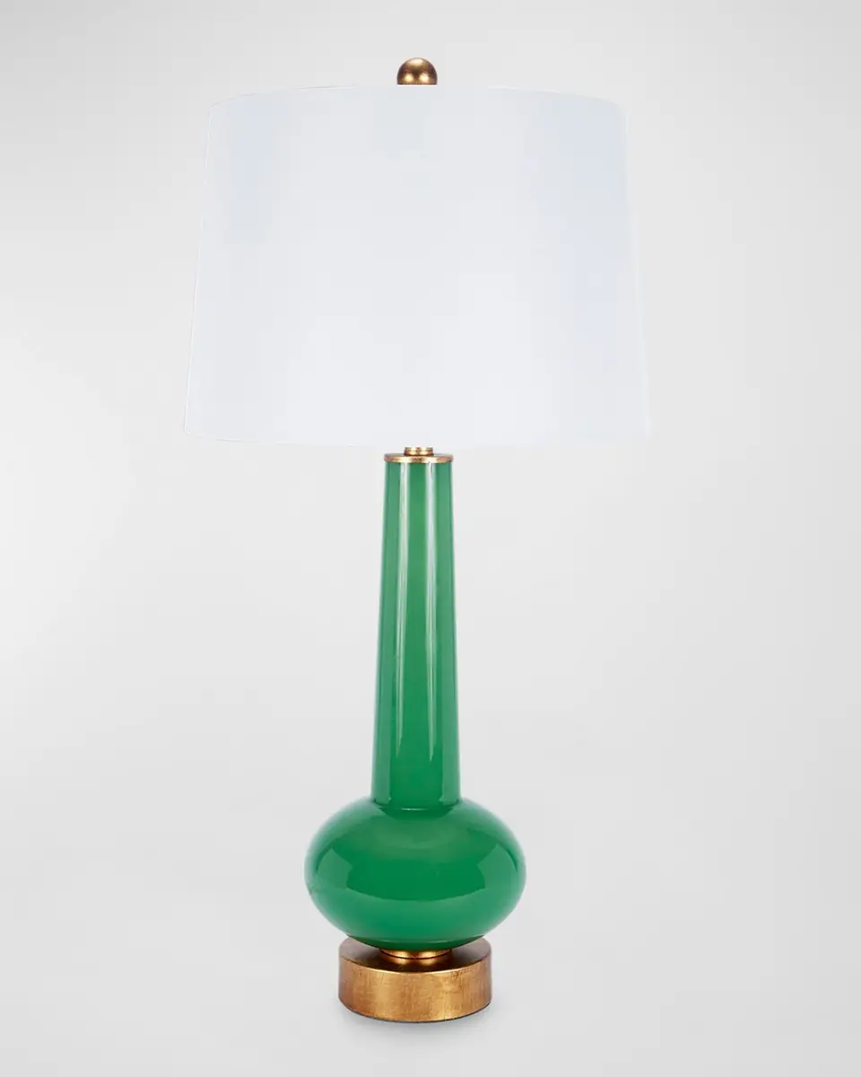Old World Design Daphne Green Buffet Lamp | Thumbnail 2