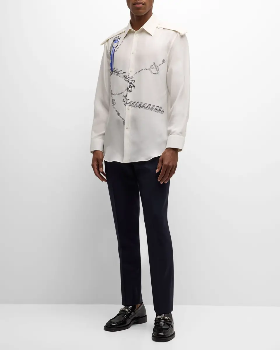 Burberry Men's Tailored Wool Trousers | Thumbnail 2