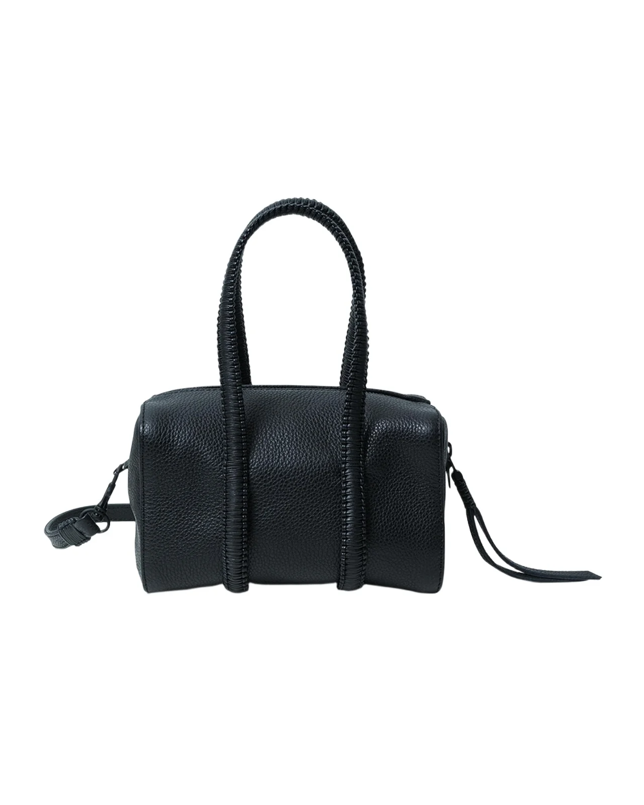 Callista Mini Bowling Grained Leather Top-Handle Bag