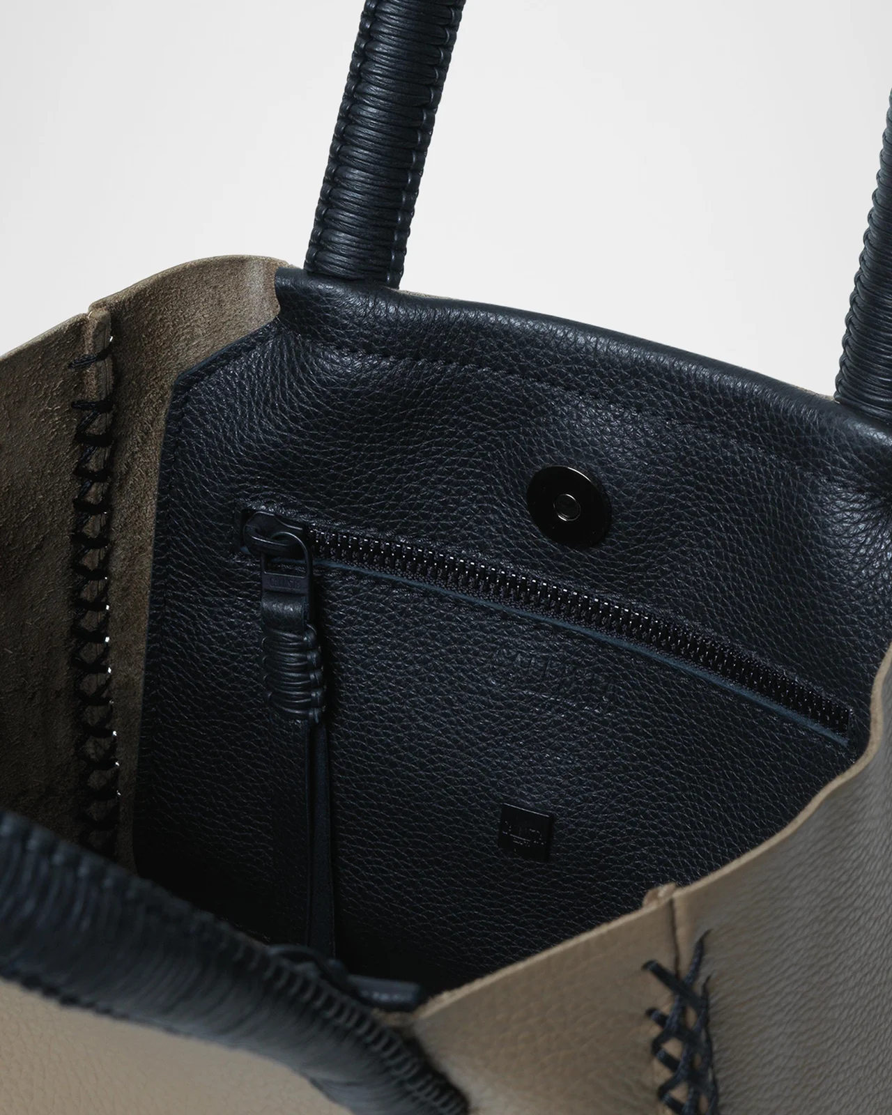 Callista Mini Grained Leather Tote Bag