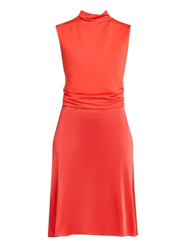 Giorgio Armani Sleeveless Mock-Neck Stretch Viscose Dress