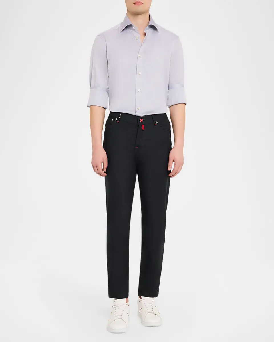 Kiton Men's Solid Button-Front Shirt | Thumbnail 2