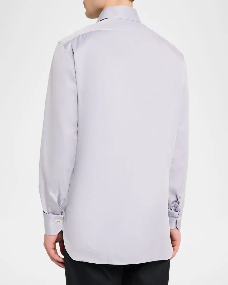 Kiton Men's Solid Button-Front Shirt | Thumbnail 3