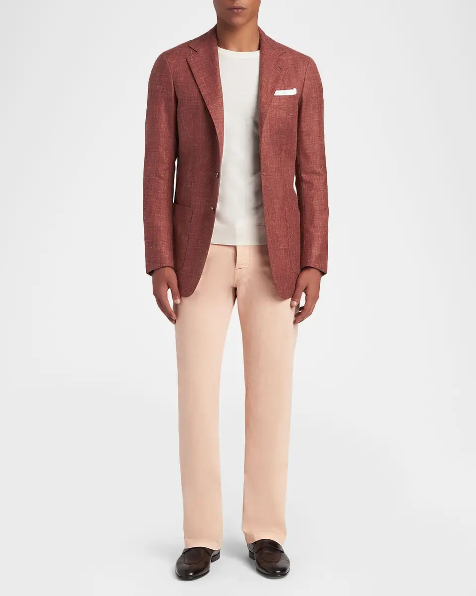 Kiton Men's Icon Silk, Cashmere and Linen Crewneck Sweater | Thumbnail 2 Kiton Men's Icon Silk, Cashmere and Linen Crewneck Sweater | Thumbnail 2