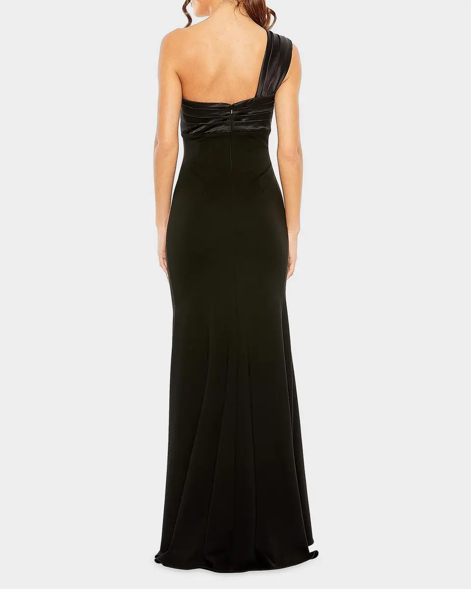 Mac Duggal Half-Bow Bodice Trumpet Gown | Thumbnail 3 Mac Duggal Half-Bow Bodice Trumpet Gown | Thumbnail 3