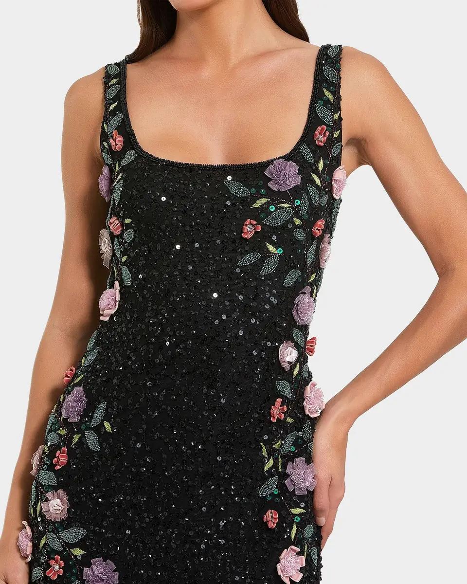 Mac Duggal Evening Embellished Floral Scoop-Neck Gown | Thumbnail 2 Mac Duggal Evening Embellished Floral Scoop-Neck Gown | Thumbnail 2
