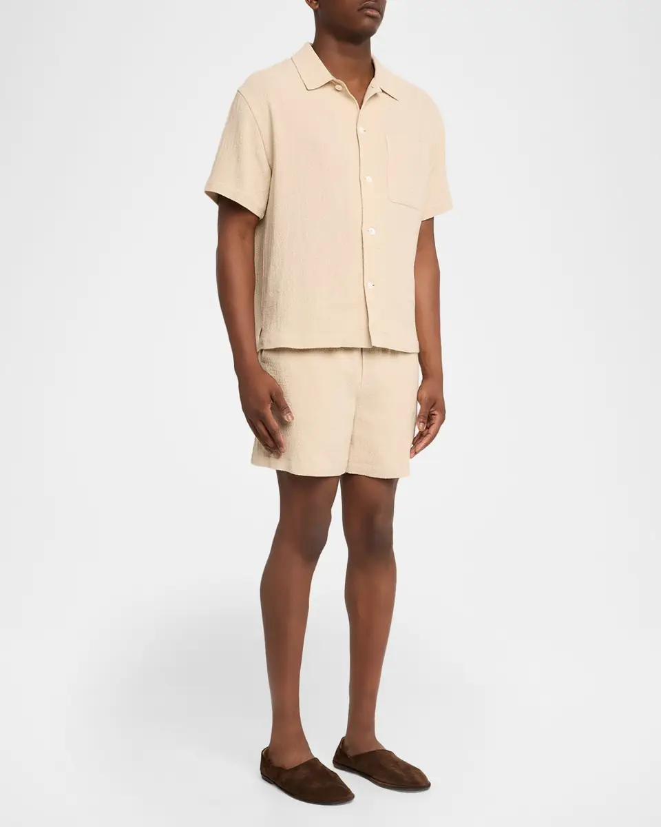 FRAME Men's Textured Short-Sleeve Shirt | Thumbnail 2