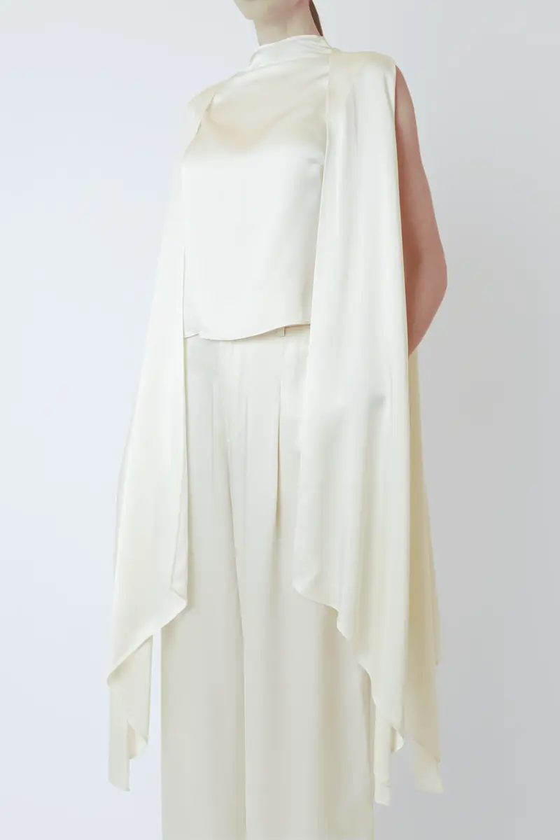 LAPOINTE Satin Cape Sleeve Top | Thumbnail 4 LAPOINTE Satin Cape Sleeve Top | Thumbnail 4