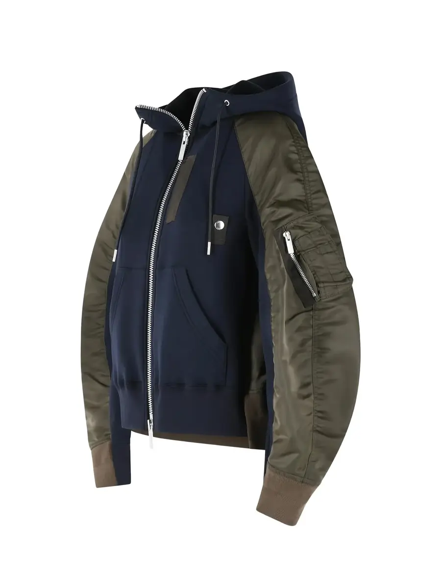 Sacai Sponge Sweat Zip-Up Hoodie | Thumbnail 2 Sacai Sponge Sweat Zip-Up Hoodie | Thumbnail 2