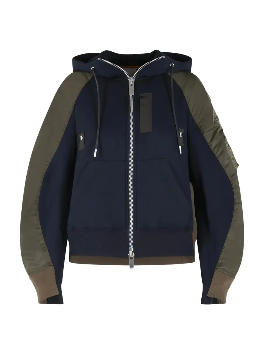Sacai Sponge Sweat Zip-Up Hoodie | Image 1 Sacai Sponge Sweat Zip-Up Hoodie | Image 1
