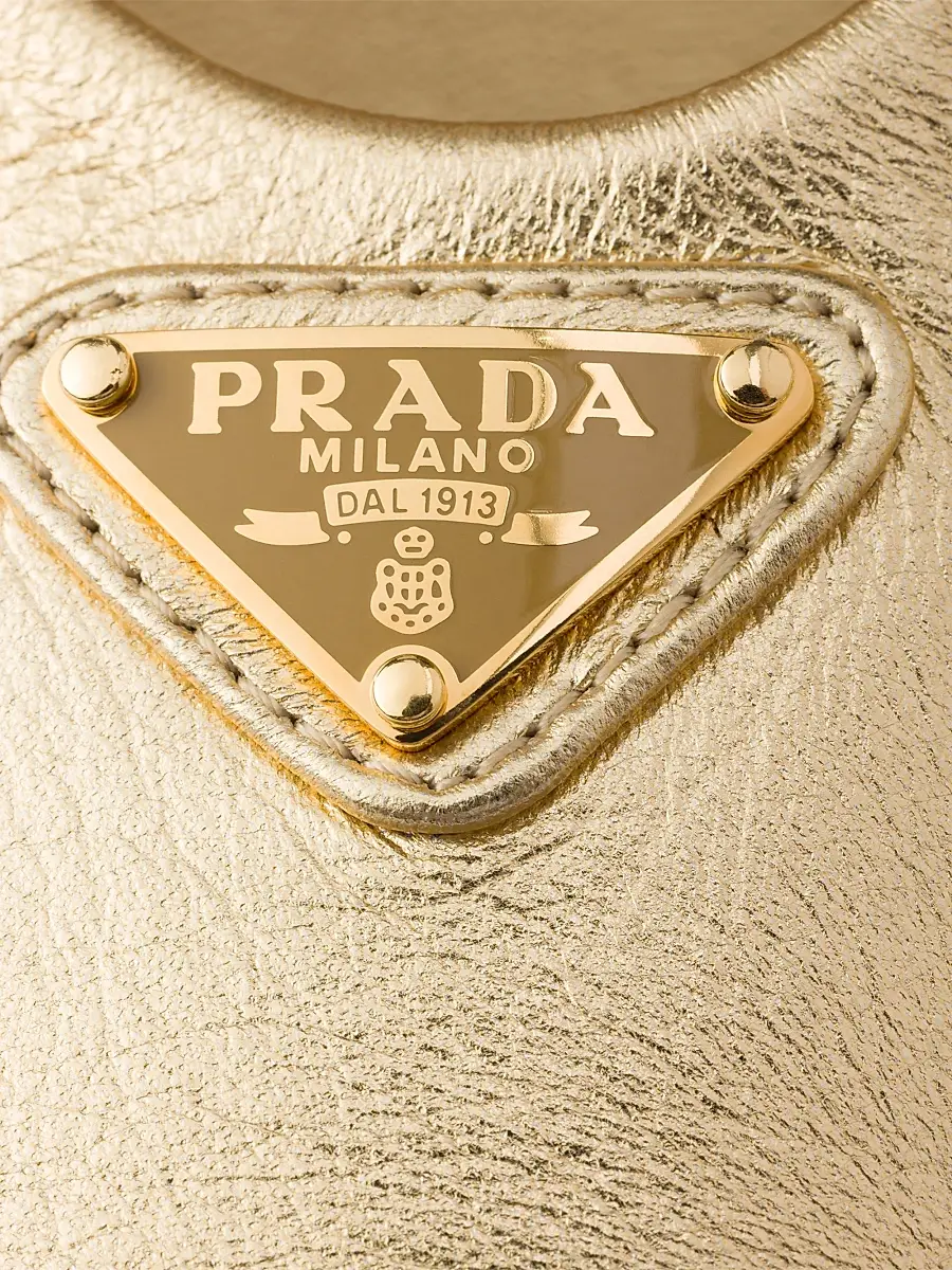 Prada Women's Mordoré Nappa Leather Ballerinas - Gold | Thumbnail 5 Prada Women's Mordoré Nappa Leather Ballerinas - Gold | Thumbnail 5