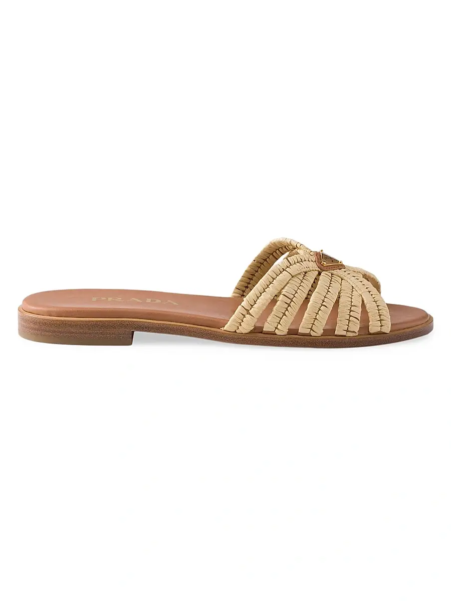 Women's Crochet Slides - Beige Khaki Women's Crochet Slides - Beige Khaki