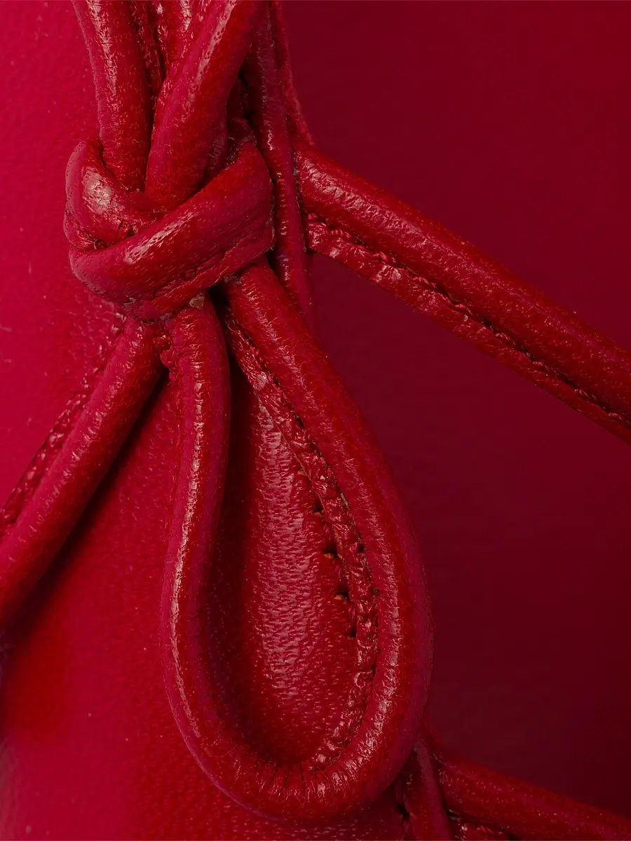Prada Women's Open-Side Leather Pumps - Red | Thumbnail 5