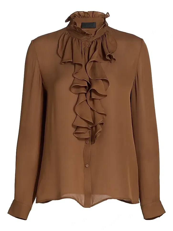 Women's Lily Ruffle-Embellished Silk Blouse