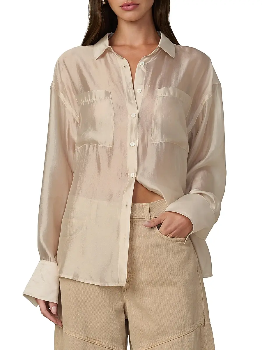 Joe's Jeans Women's The Organza Boyfriend Shirt | Thumbnail 3