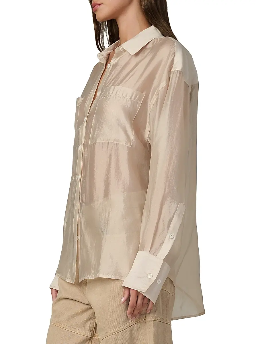 Joe's Jeans Women's The Organza Boyfriend Shirt | Thumbnail 4