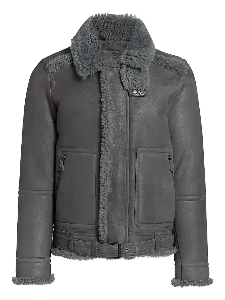 Saks Fifth Avenue Men's COLLECTION Shearling Moto Bomber Jacket