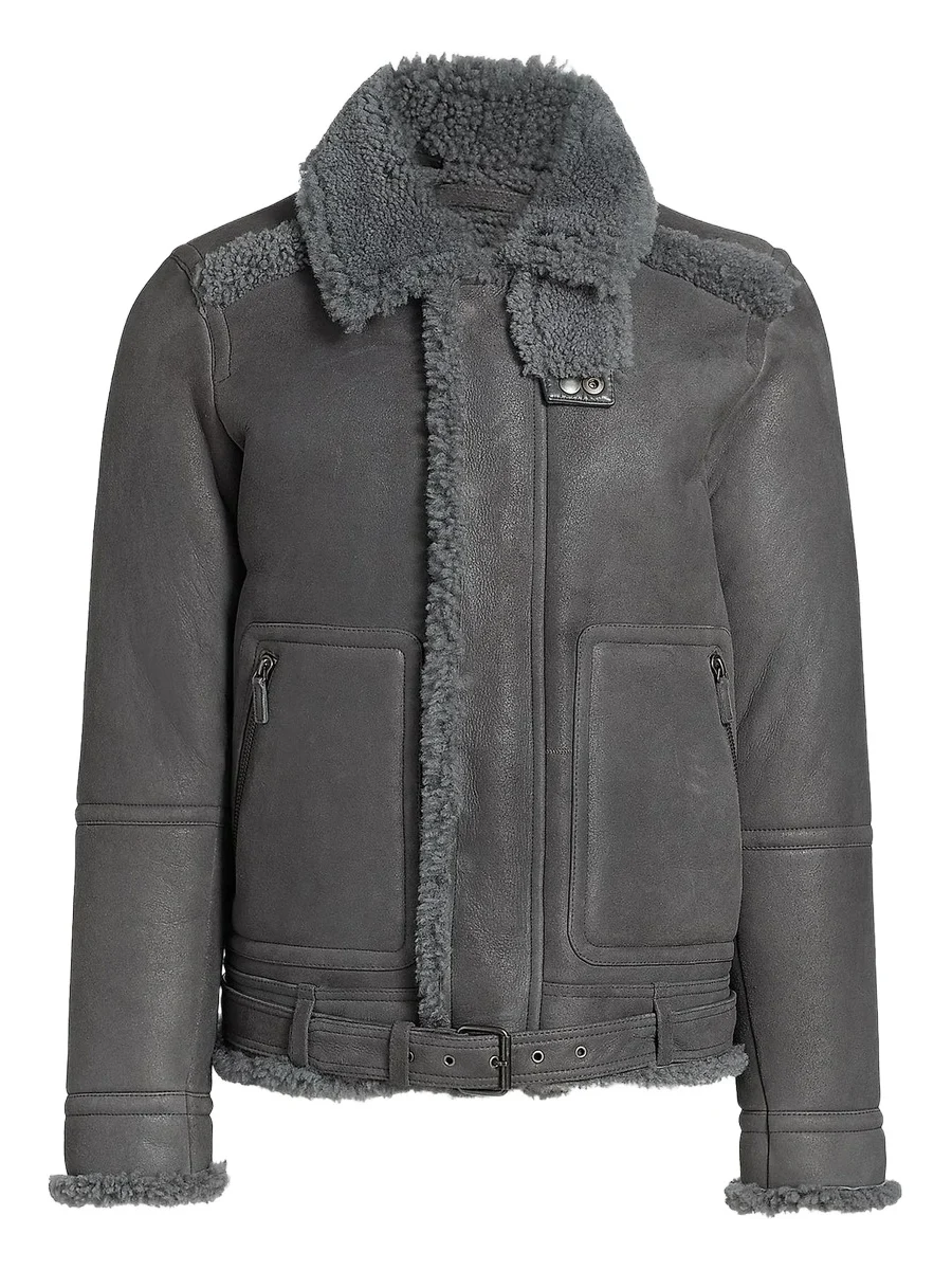 Saks Fifth Avenue Men's COLLECTION Shearling Moto Bomber Jacket
