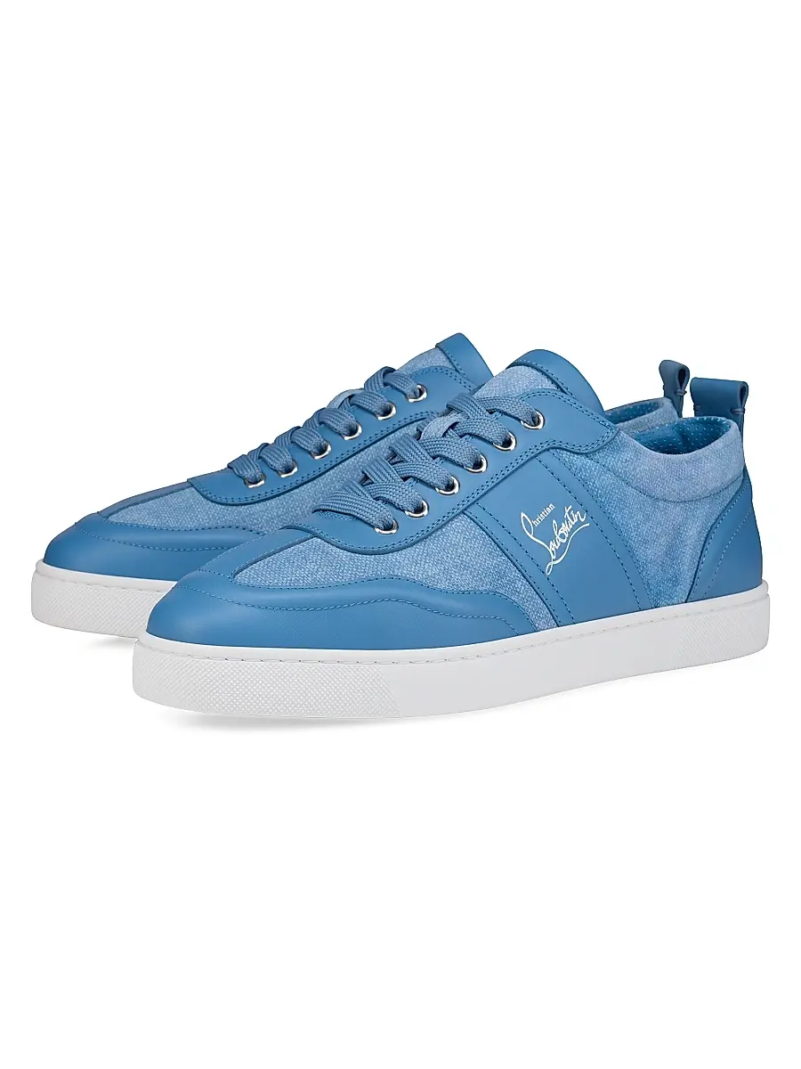 Christian Louboutin Men's Retero Low Top Sneakers - Ceruleo | Thumbnail 2