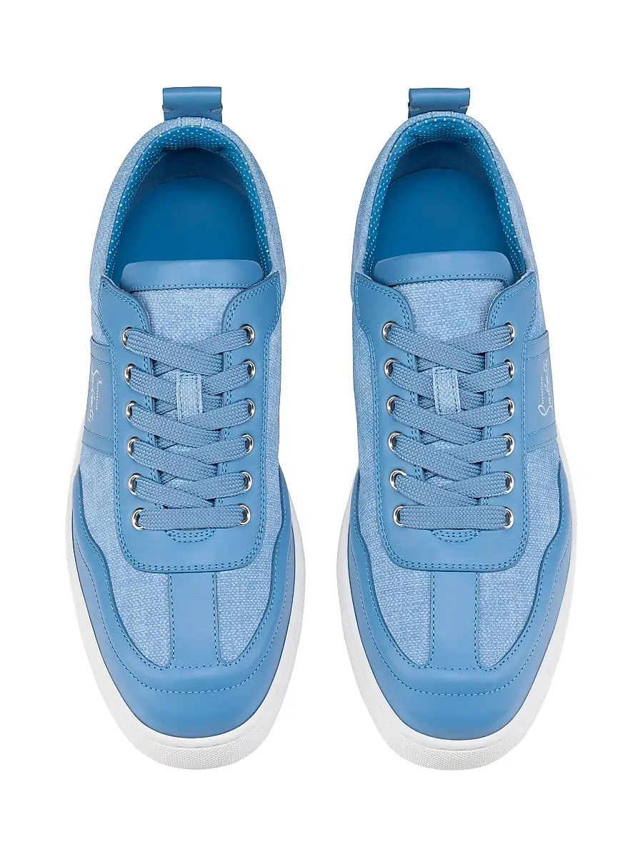 Christian Louboutin Men's Retero Low Top Sneakers - Ceruleo | Thumbnail 4