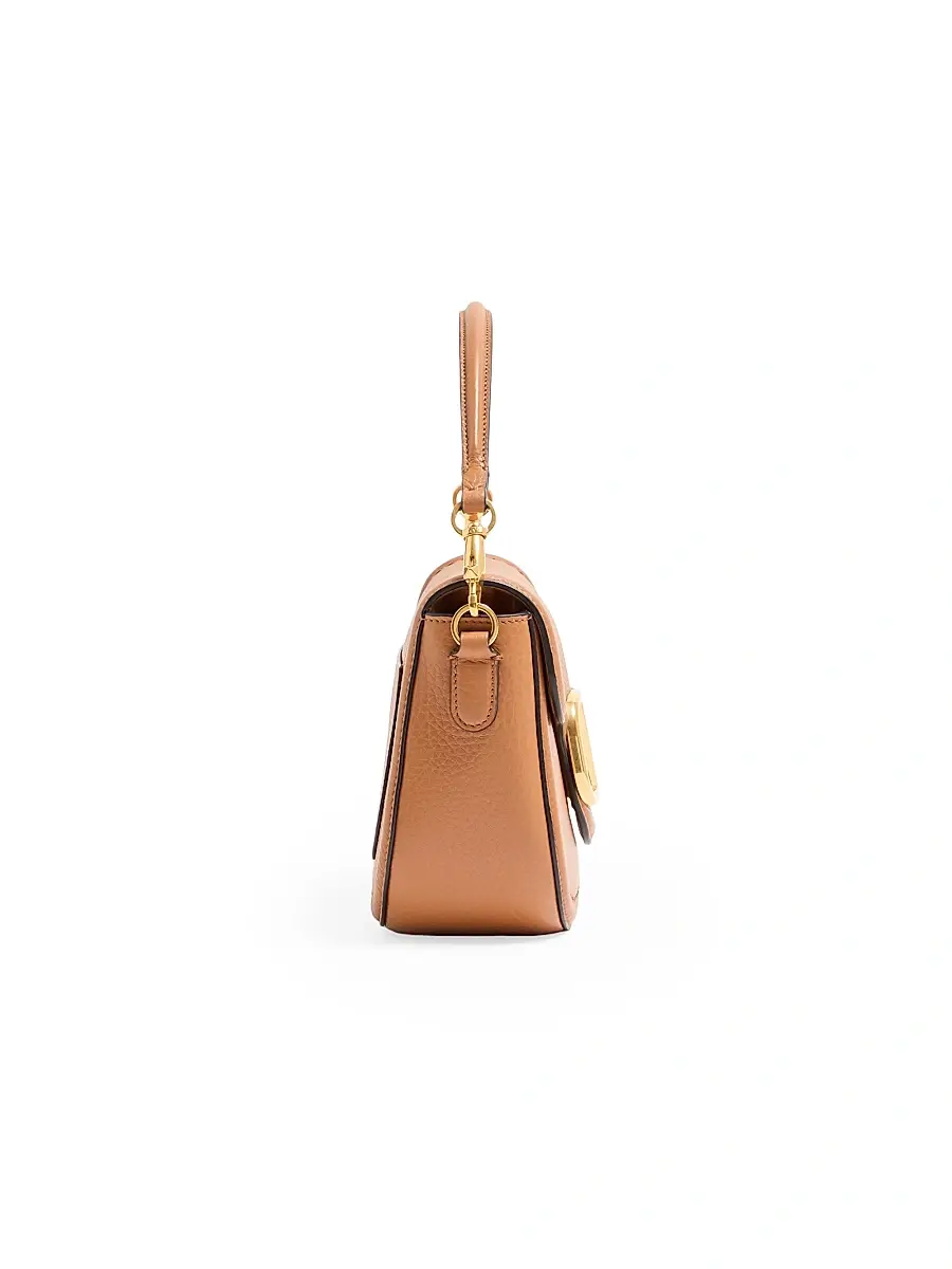 Valentino Garavani Women's Alltime Shoulder Bag in Grainy Calfskin - Almond | Thumbnail 4