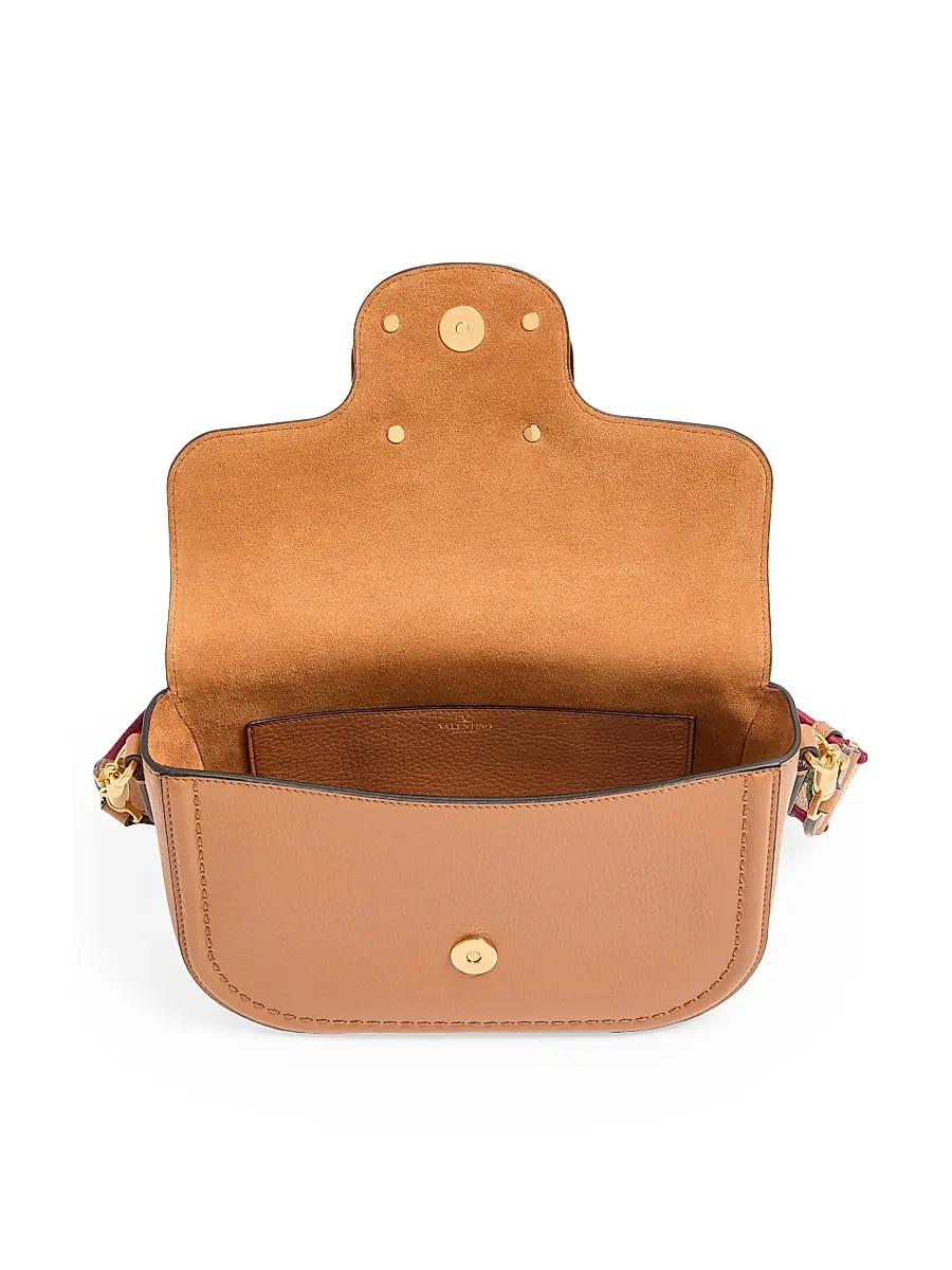 Valentino Garavani Women's Alltime Shoulder Bag in Grainy Calfskin - Almond | Thumbnail 5