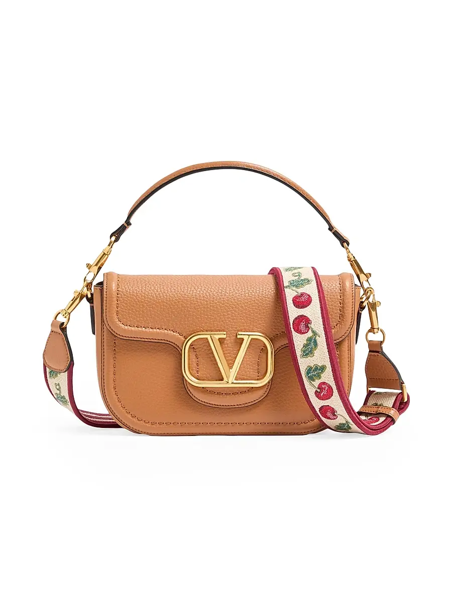 Valentino Garavani Women's Alltime Shoulder Bag in Grainy Calfskin - Almond | Image 1 Valentino Garavani Women's Alltime Shoulder Bag in Grainy Calfskin - Almond | Image 1