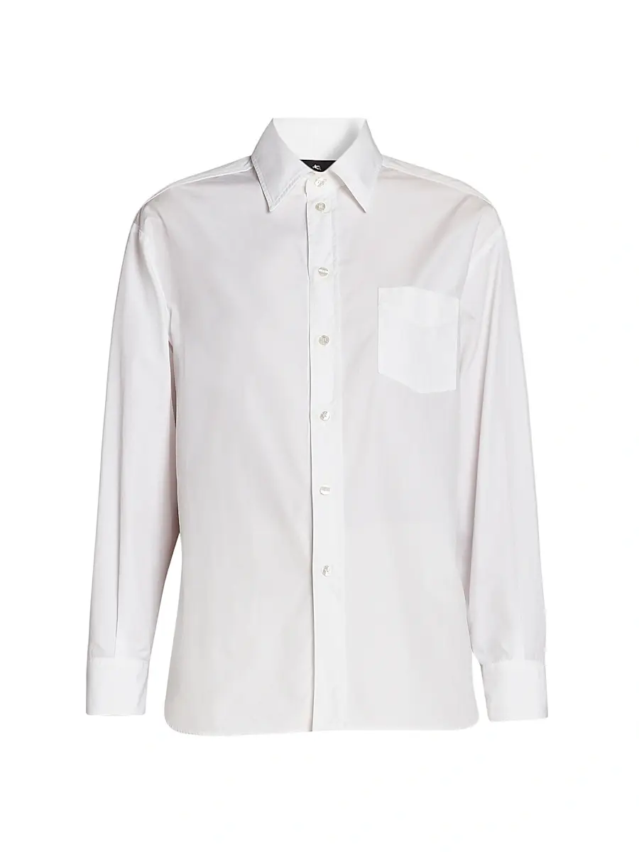 Etro Women's Avion-Print Cotton-Blend Shirt