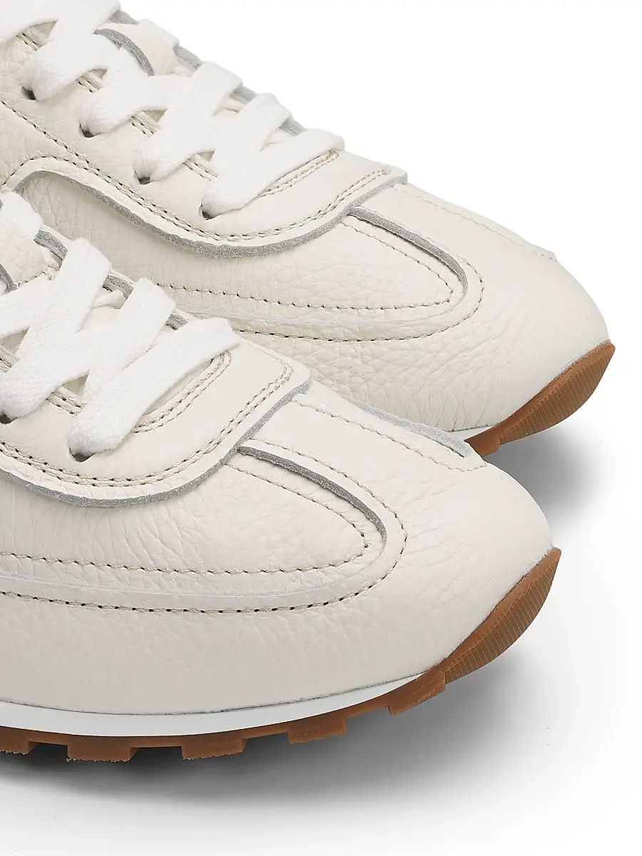 Brunello Cucinelli Women's Soft Grain Leather Low-Top Sneakers | Thumbnail 6 Brunello Cucinelli Women's Soft Grain Leather Low-Top Sneakers | Thumbnail 6