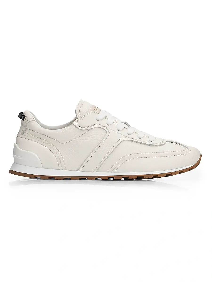 Women's Soft Grain Leather Low-Top Sneakers Women's Soft Grain Leather Low-Top Sneakers