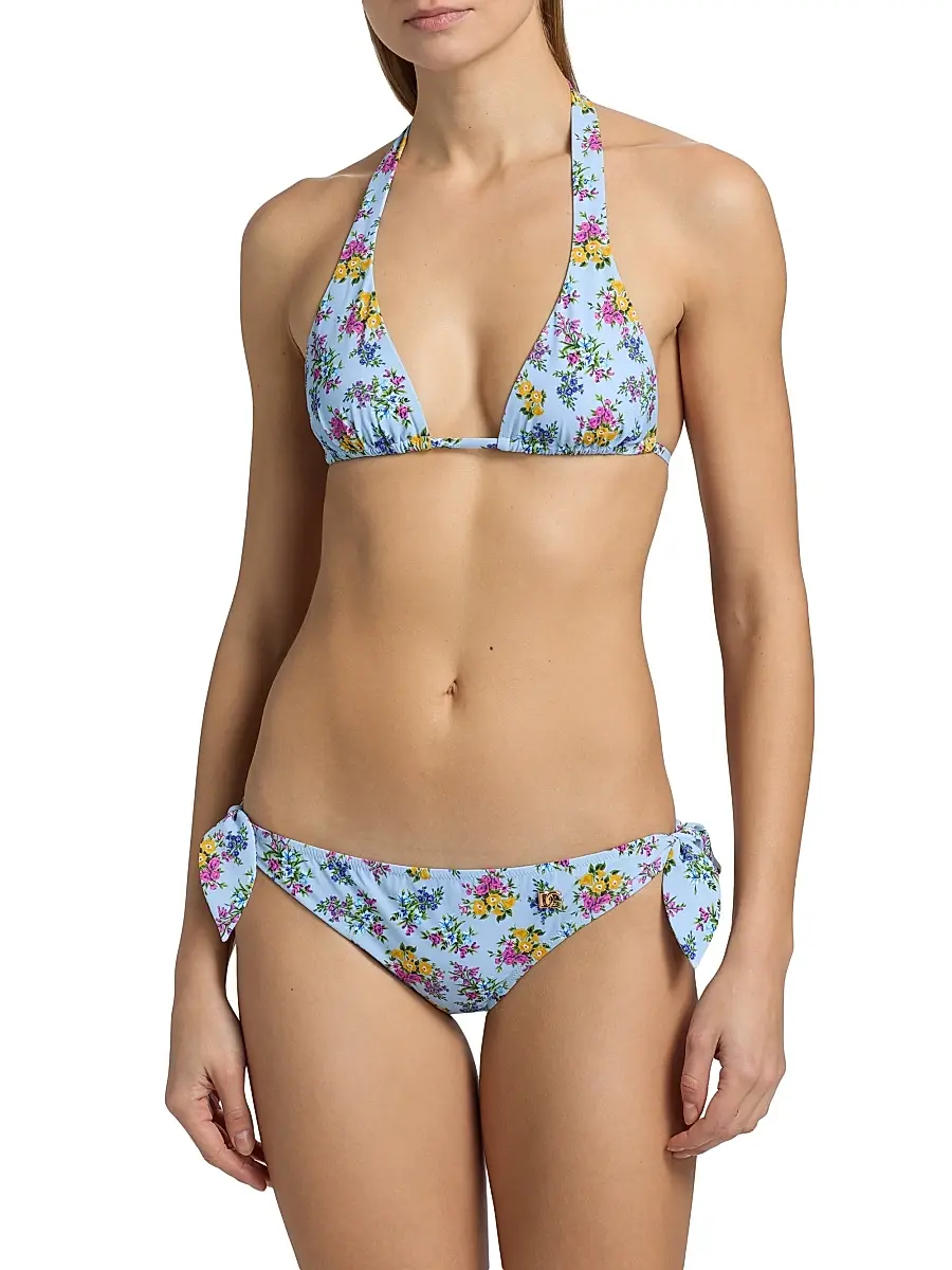 Dolce & Gabbana Women's Floral Tie Bikini | Thumbnail 3 Dolce & Gabbana Women's Floral Tie Bikini | Thumbnail 3