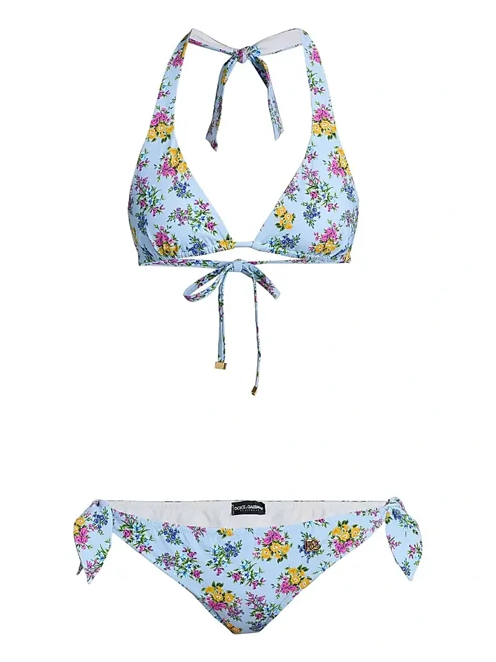 Women's Floral Tie Bikini Women's Floral Tie Bikini
