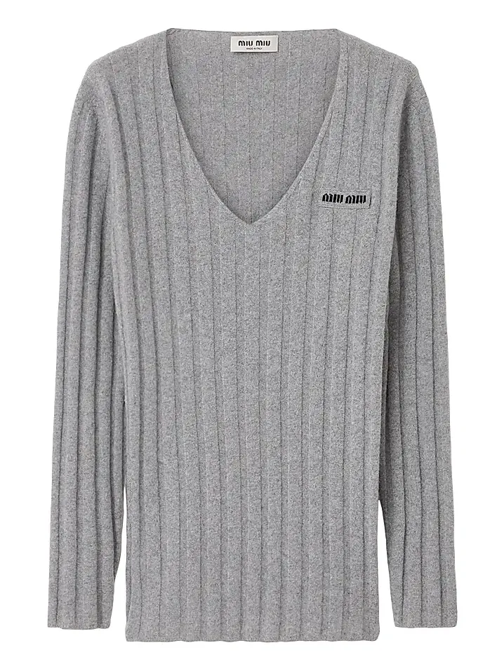 Women's Wool and Cashmere V-Neck Sweater