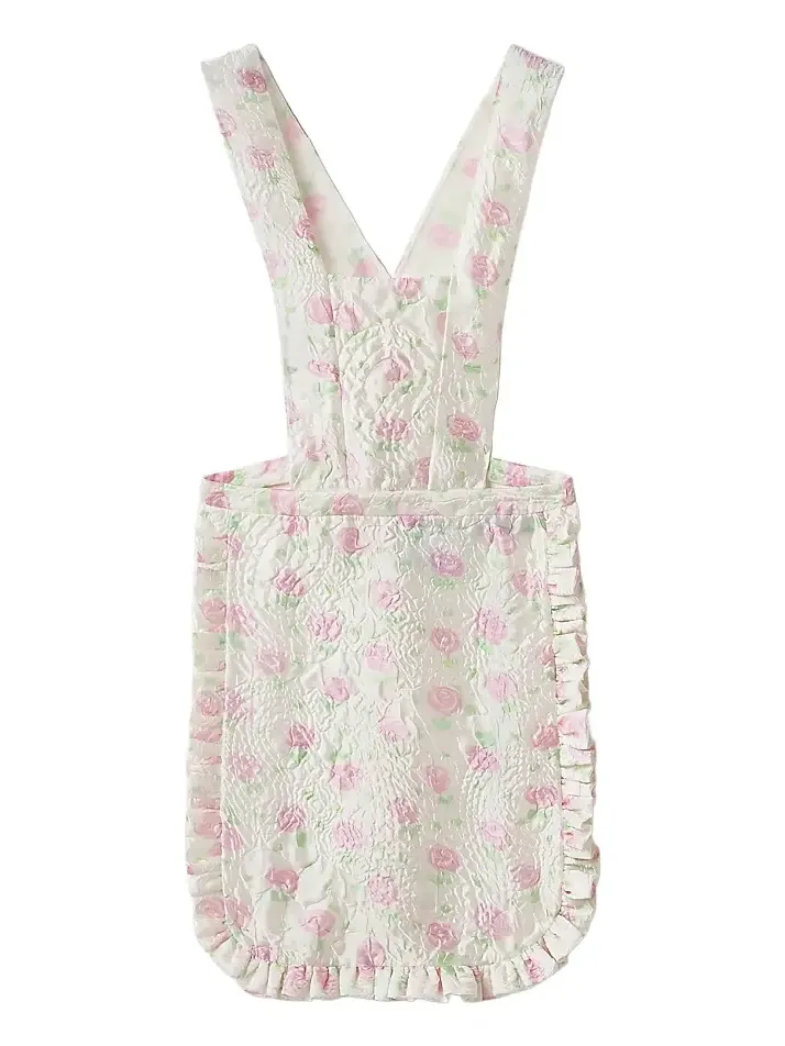 Floral Cloqué Apron