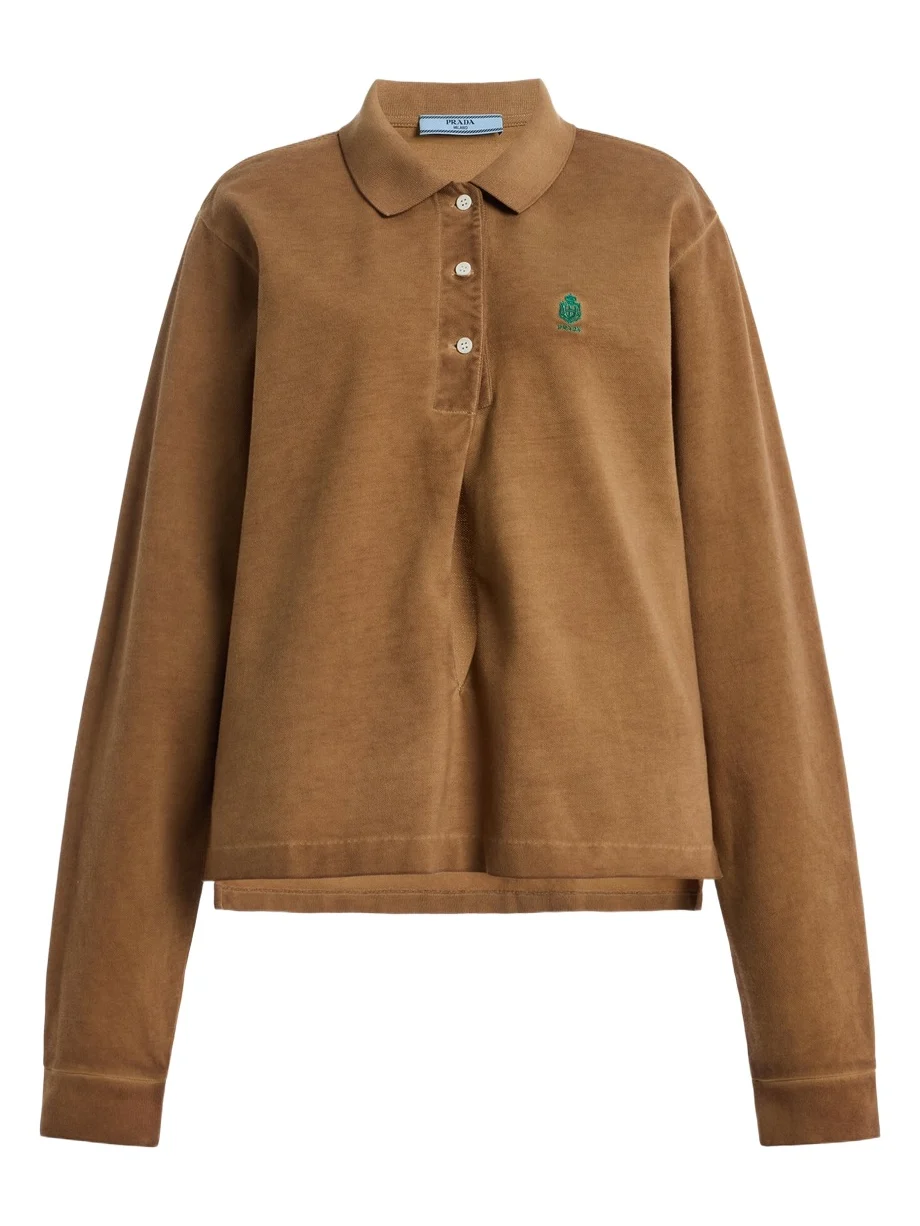 Prada Cotton Pique Polo Shirt